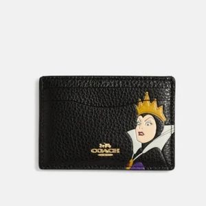Disney X Coach Card Case With Evil Queen Motif Style CD674 NWT